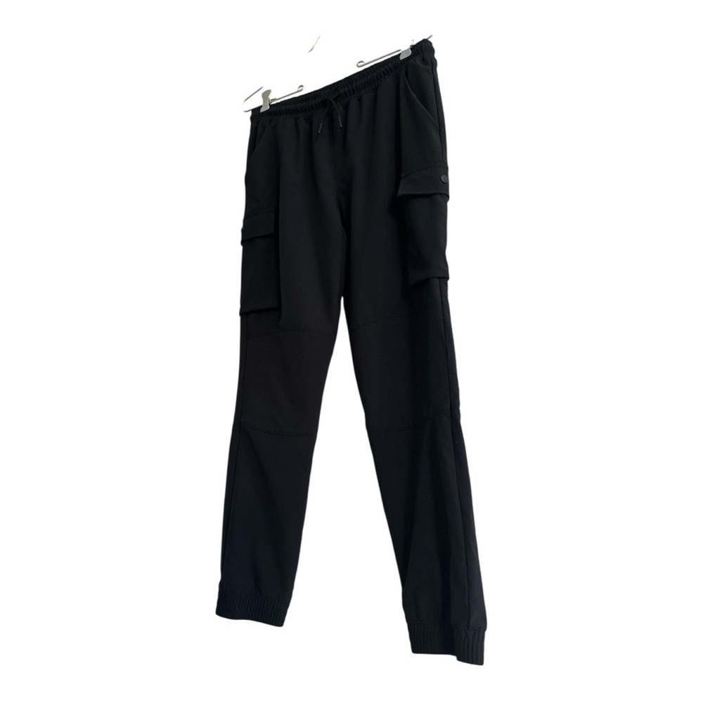 All In Motion Unisex Cargo Jogger Pants XL Black | Utility High Waist Drawstring - Picture 2 of 13
